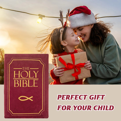 Bible Pillow Toy – Soft Christian Pillow with Openable Holy Bible Design