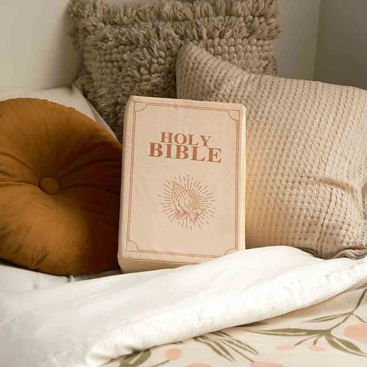 Bible Pillow Toy – Soft Christian Pillow with Openable Holy Bible Design